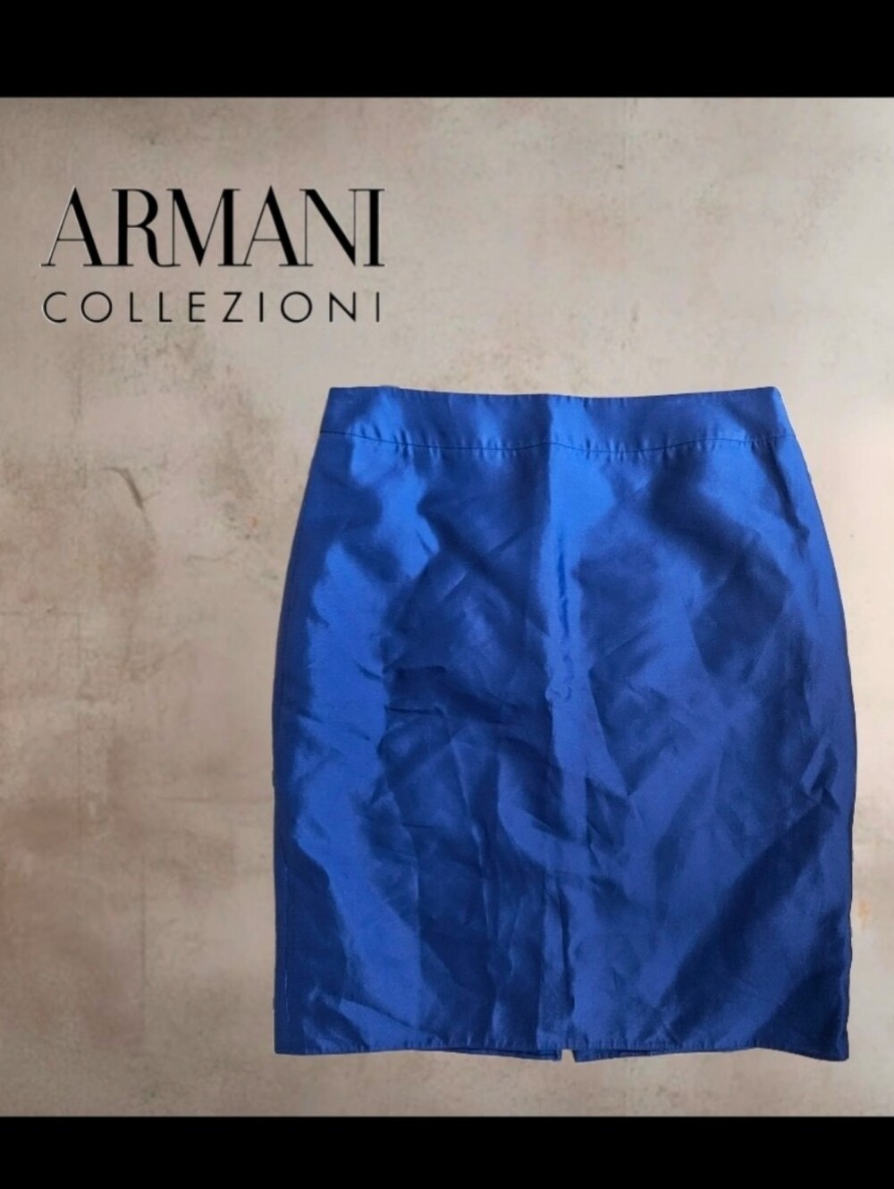 Armani Collezioni Cobalt Blue Pencil Skirt Size 14